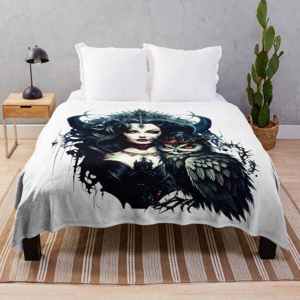 Item preview, dark owl queen – gothic night spirit – mystic feminine power designed and sold by Traumrausch.