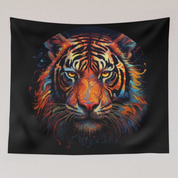 Item preview, Psychedelic Tiger Blaze designed and sold by Daagath.