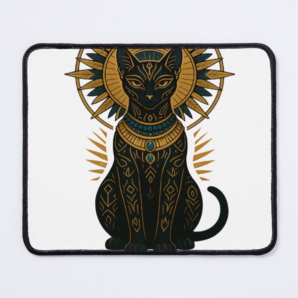 Item preview, Nile Guardian Cat – Egyptian Revival Mystic Totem Artwork designed and sold by COSAIRe.