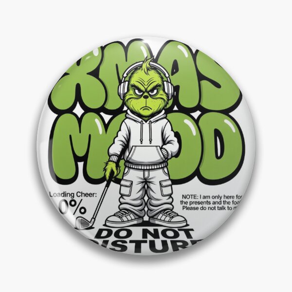 Item preview, Christmas Golf Mood Illustration – Festive Grumpy Character Streetwear Design designed and sold by infocart.