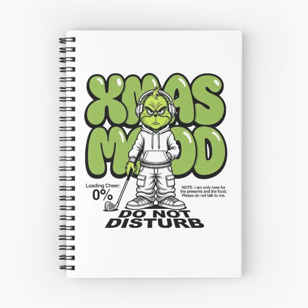 Item preview, Christmas Golf Mood Illustration – Festive Grumpy Character Streetwear Design designed and sold by infocart.