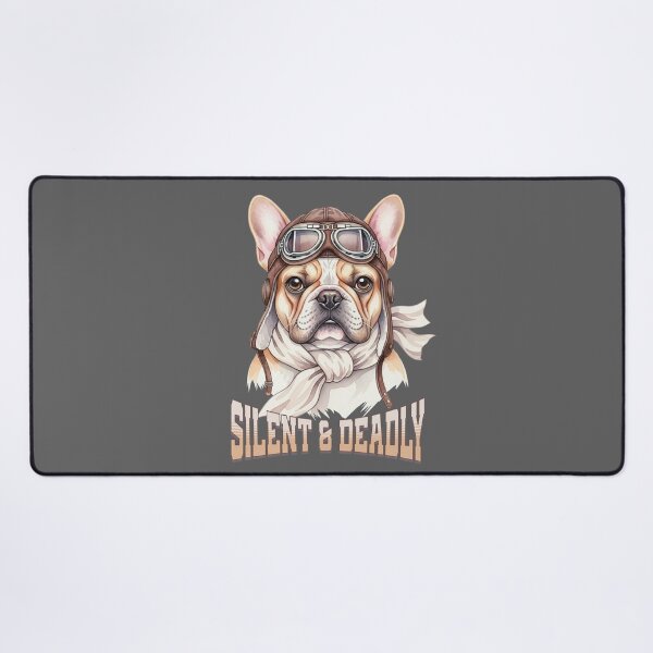 Item preview, Vintage Frenchie Aviator Graphic Sillent & Deadly Funny French Bulldog designed and sold by 3rd Eye Perceptions.