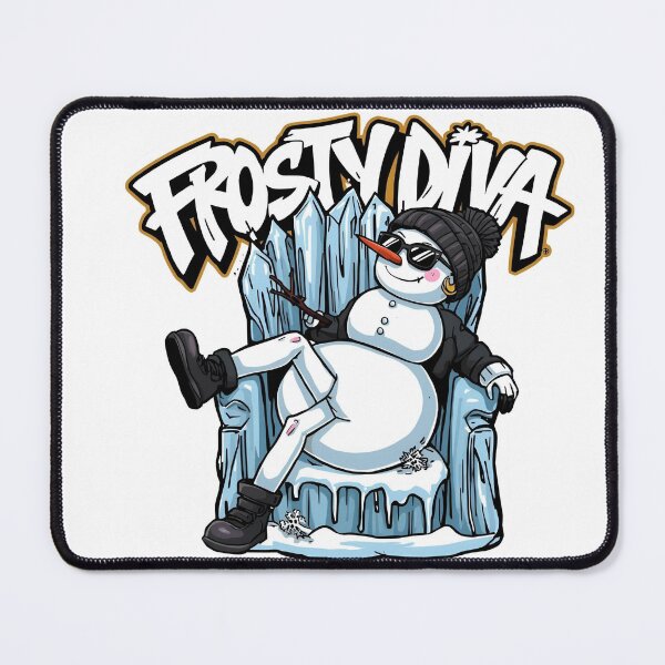 Item preview, Glam Snowwoman – Frosty Diva Hip Hop Christmas Art designed and sold by MiszungART.