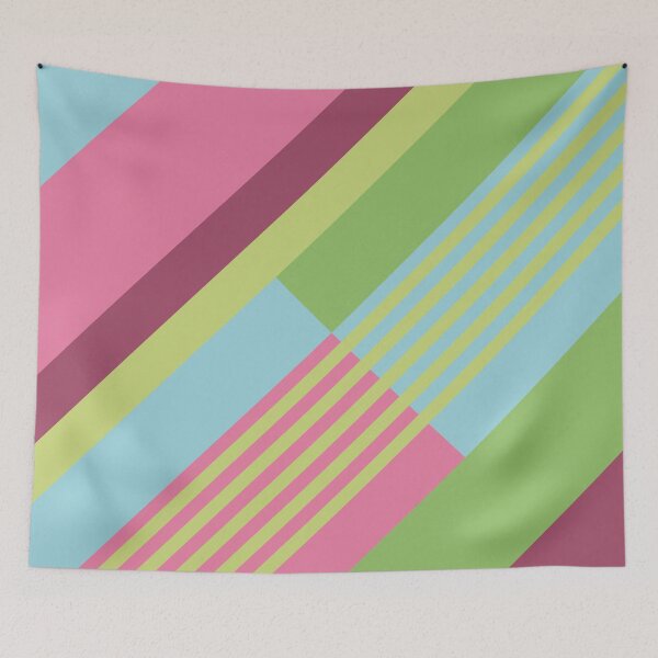 Item preview, Timeless Chic Retro Vintage Stripes in Pink Green designed and sold by Petra Lang.