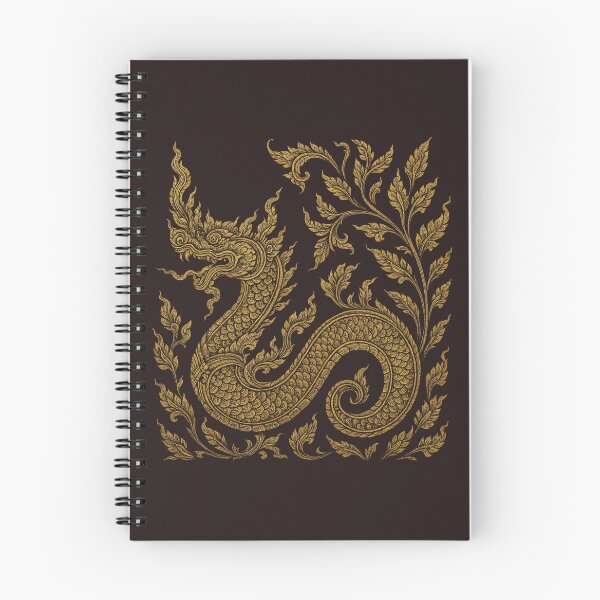 Item preview,  Golden Naga Thai Art – Sacred Serpent Ornament Design designed and sold by Sksticker991.