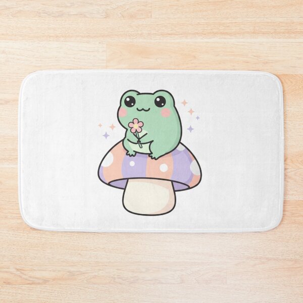 Item preview, Pastel Kawaii Frog on Mushroom, Cute Frog Sticker designed and sold by BloodMoonDesigns.