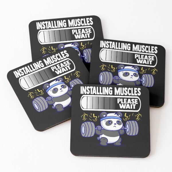 Item preview, Cute Panda Weightlifting Gym Humor Cartoon designed and sold by Nocturnal-Vines.