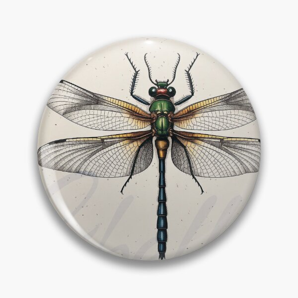 Item preview, Vintage Dragonfly – Retro Stamp-Style Illustration designed and sold by dipoco.