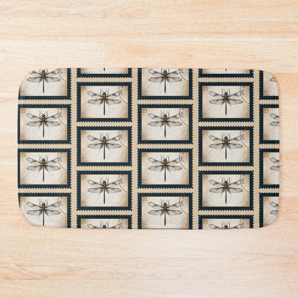 Item preview, Vintage Dragonfly – Retro Stamp-Style Illustration designed and sold by dipoco.