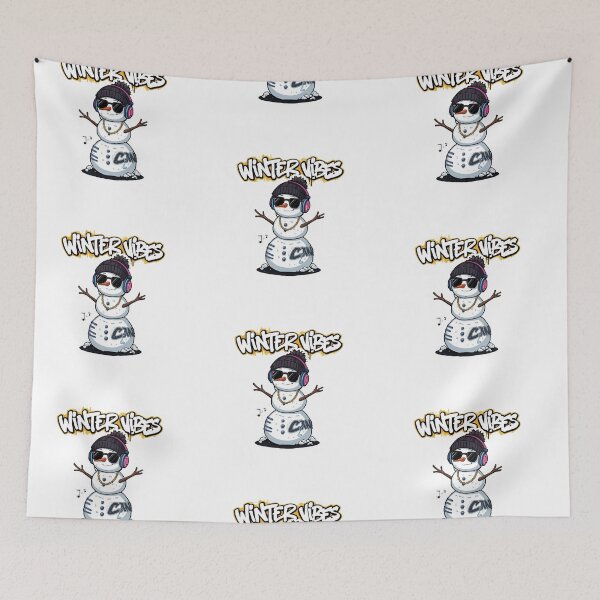 Item preview, Music Lover Snowman – Winter Vibes Hip Hop Christmas Art designed and sold by MiszungART.