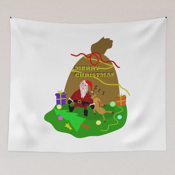 Item preview, Santa and Rudolph sleeping designed and sold by Logan81.