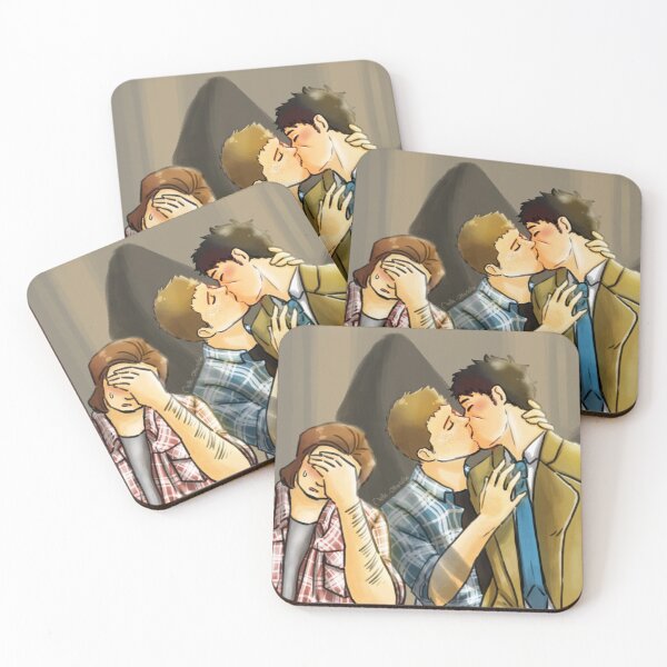Item preview, Meme Destiel kiss Sam third wheeling designed and sold by Melle-OtterWise.