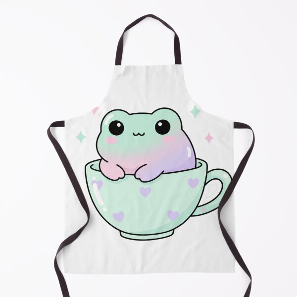 Item preview, Pastel Kawaii Frog in Teacup, Cute Frog Sticker designed and sold by BloodMoonDesigns.