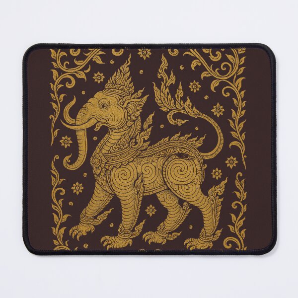 Item preview, Golden Kunchasee Thai Mythical Beast – Ornate Sacred Elephant-Lion Art designed and sold by Sksticker991.
