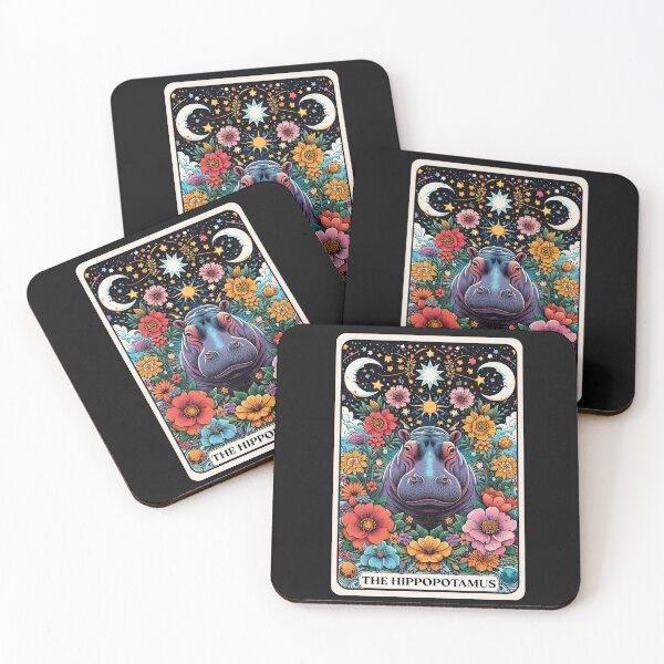 Item preview, Hippopotamus Spirit Tarot Deck Collection Apparel and Home Décor  designed and sold by Compass and a Camera.