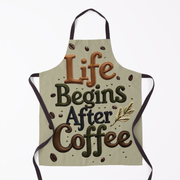 Item preview, Life Begins After Coffee – Cozy Leather Text Coffee Quote M22 designed and sold by M22--.
