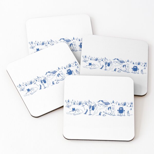 Item preview, Blue Mymble Moomintroll Stinky Skiing Winter Sports Games designed and sold by MoominStore.