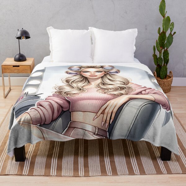 Item preview, Blonde Girl in Beauty Salon Glam Aesthetic Portrait designed and sold by GlamourCutieAI.
