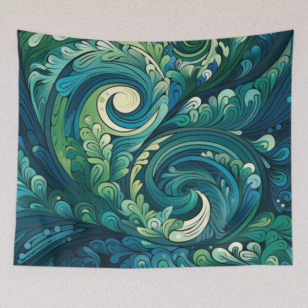Item preview, New Zealand Māori Paua Pattern Koru Design 651 designed and sold by GrinGalore.