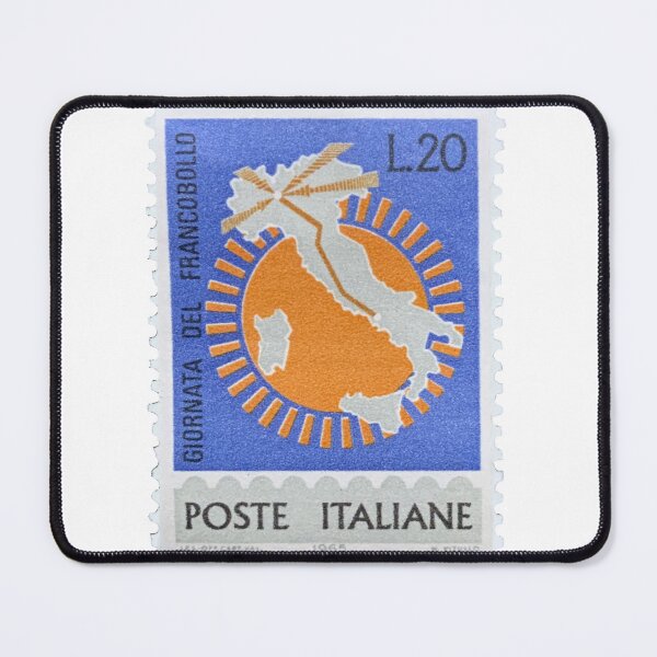 Item preview, Italian Orange Blue Vintage Postage Stamp designed and sold by red-amber65.