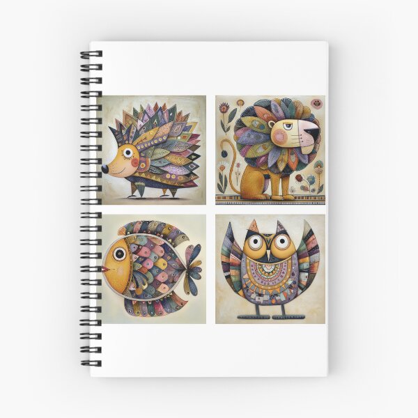 Item preview, 2x2 Colorful Geometric Animal Quartet designed and sold by nikoart001.
