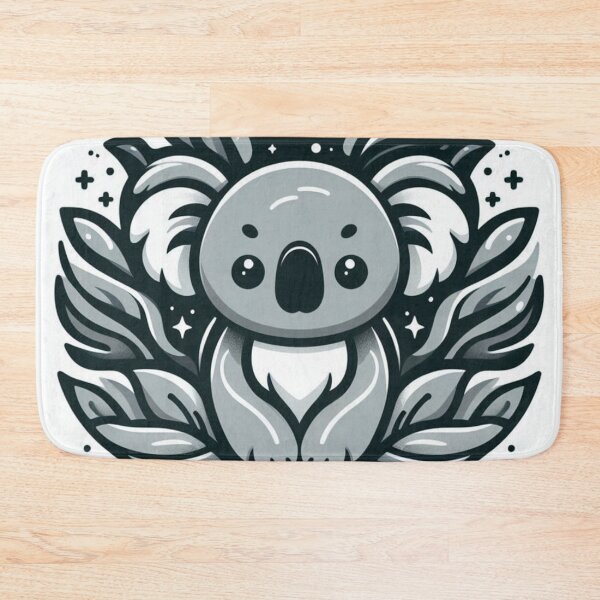 Item preview, Celestial Monochrome Koala Folk Art Illustration designed and sold by BigBlueArt.