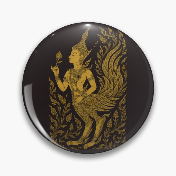Item preview,  Golden Kinnari Thai Mythical Dancer – Elegant Sacred Art Ornament designed and sold by Sksticker991.