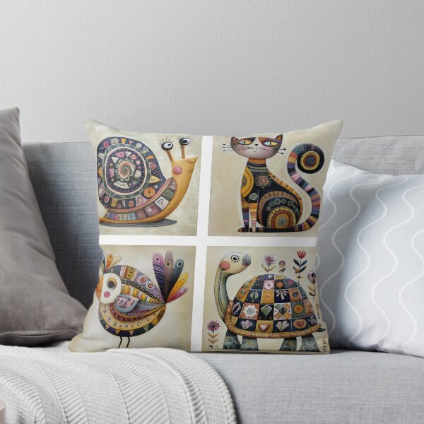 Item preview, 2x2 Whimsical Animal Quartet designed and sold by nikoart001.