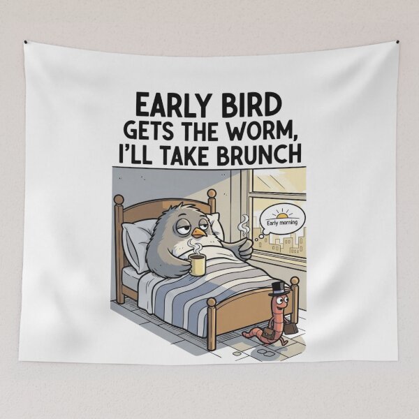 Item preview, Early bird gets the worm, I'll take brunch designed and sold by FitEnvy.
