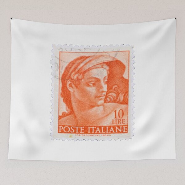 Item preview, Italian 10 Lire Orange Vintage Postage Stamp designed and sold by red-amber65.