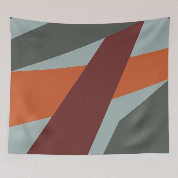 Item preview, Geometric Retro Design in Orange Olive Green designed and sold by Petra Lang.