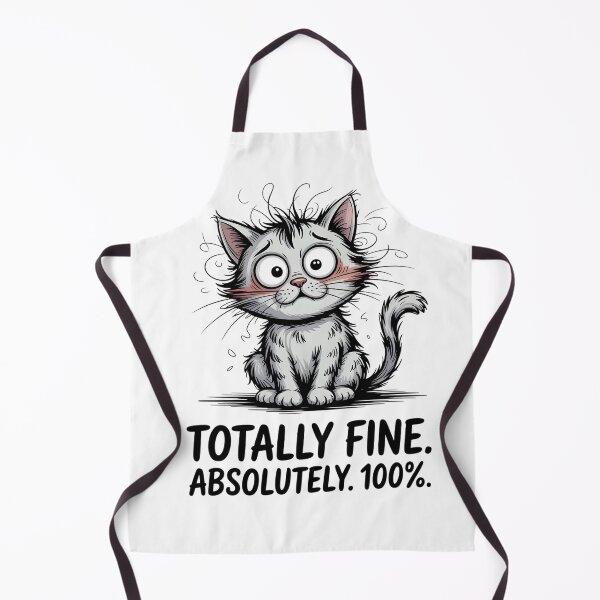 Item preview, Funny Nervous Cat Illustration designed and sold by palavdip.