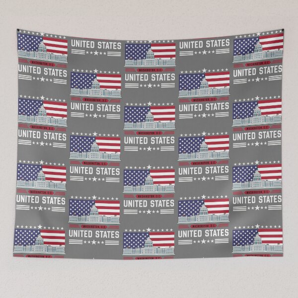 Item preview, Washington D.C. Capitol Building with American Flag designed and sold by mashmosh.
