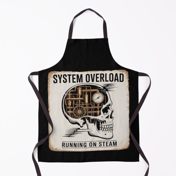 Item preview, System Overload Running on Steam Skull Machine Design designed and sold by SplashTastic.