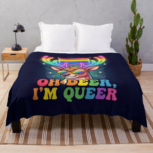 Item preview, Oh Deer, I'm Queer - LGBTQ+ Pride Reindeer Christmas designed and sold by AIDreamsArt.