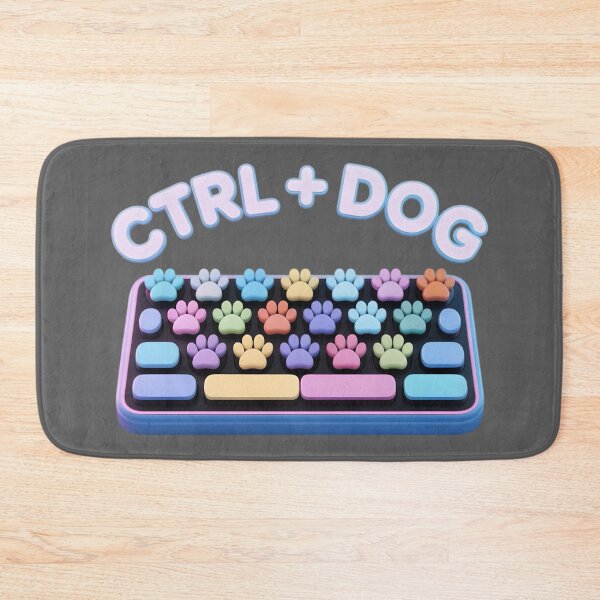 Item preview, CTRL + DOG – Cute Pastel Paw Keyboard  designed and sold by SamartkitDesign.