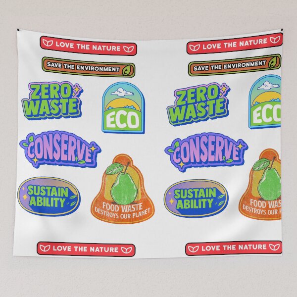 Item preview, Eco Warrior Zero Waste Sticker Pack designed and sold by CapriCreatives.