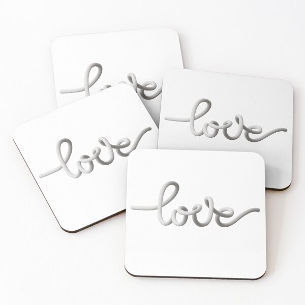Item preview, 3d monochrome gradient calligraphic text LOVE designed and sold by zuperelectracat.