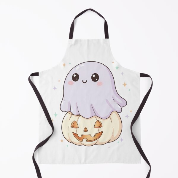 Item preview, Pastel Kawaii Ghost on Jack-O’-Lantern, Cute Halloween Design designed and sold by BloodMoonDesigns.