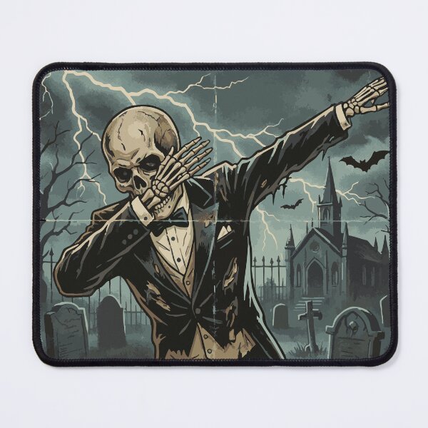 Item preview, Dab Skull in a suit in a gloomy cemetery designed and sold by drizzd.