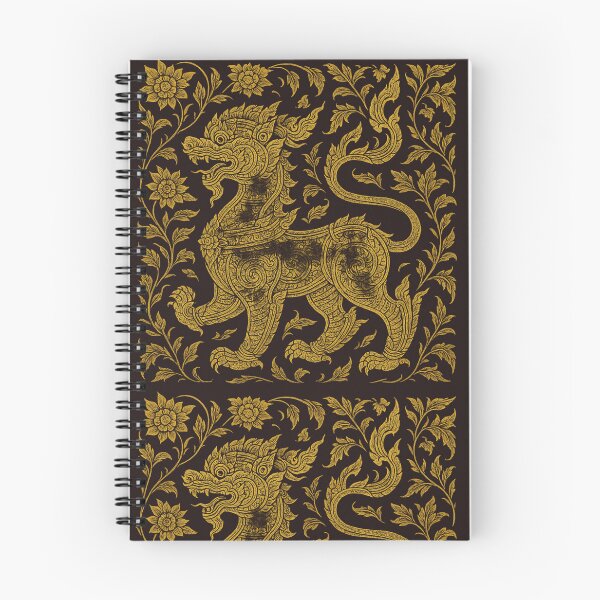 Item preview, Golden Thai Singha Guardian – Ornate Mythical Lion Art designed and sold by Sksticker991.
