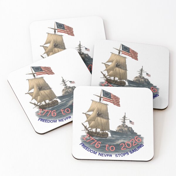 Item preview, 1776 to 2026 – Freedom Never Stops Sailing | Patriotic American Ship Tribute designed and sold by lineandlegacy.