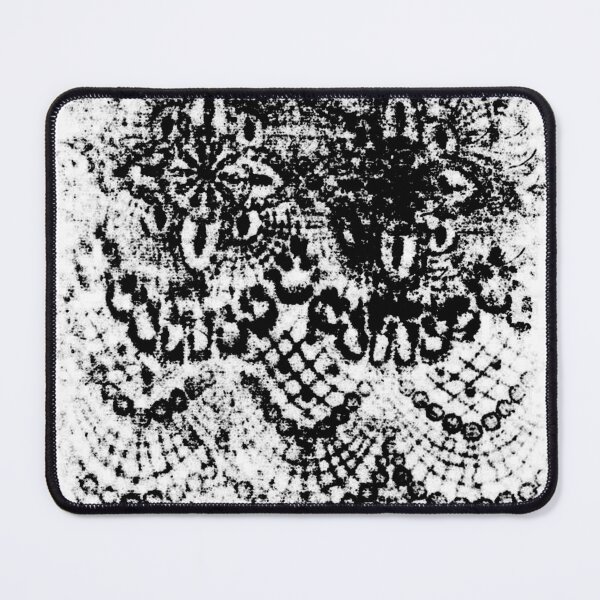 Item preview, Black Ink Grungy Lace Texture - Distressed White Goth Lace Pattern designed and sold by FiendDoll.