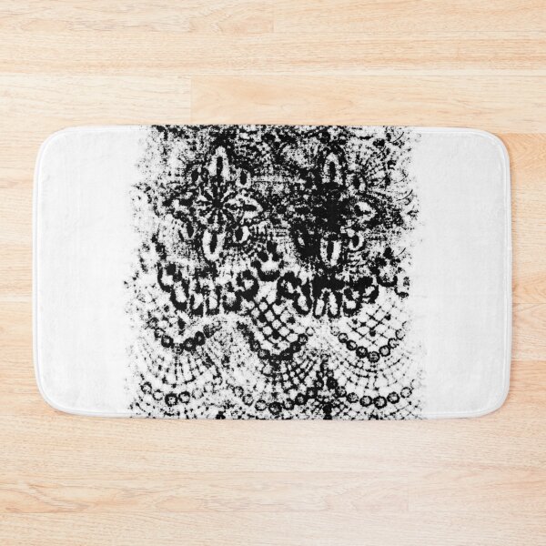 Item preview, Black Ink Grungy Lace Texture - Distressed White Goth Lace Pattern designed and sold by FiendDoll.