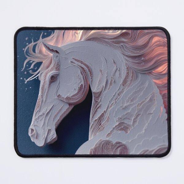 Item preview, Celestial White Horse with Glowing Mane designed and sold by bubblegoth.