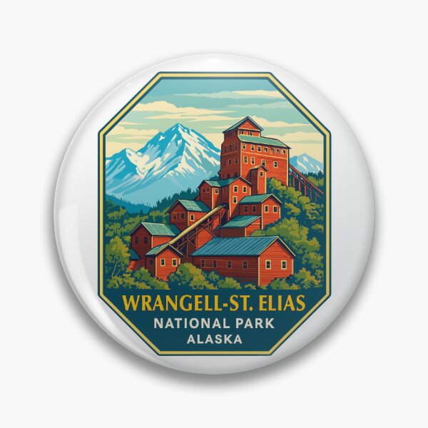 Item preview, Wrangell–St. Elias Alaska Mountain Sticker designed and sold by Ismeal Von.