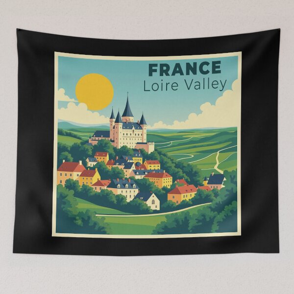 Item preview, A Nostalgic Classic Travel Poster – France Loire Valley designed and sold by Blok45.