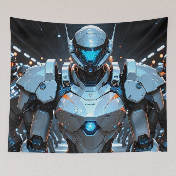 Item preview, High Tech Anime Female Mech Soldier In Armor designed and sold by BorgSpareParts.