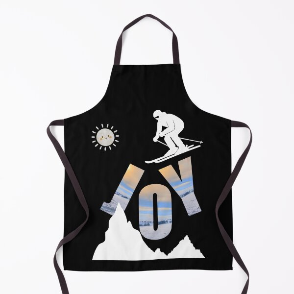 Item preview, Wintery JOY vibes with skis, sunset & mountains designed and sold by Katja LebenFreude.