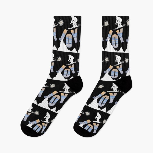 Item preview, Wintery JOY vibes with skis, sunset & mountains designed and sold by Katja LebenFreude.